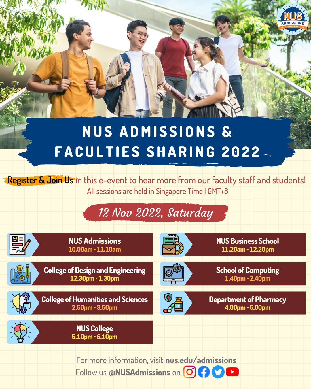 NUS Admissions & Faculties Sharing 2022 For International Students ...