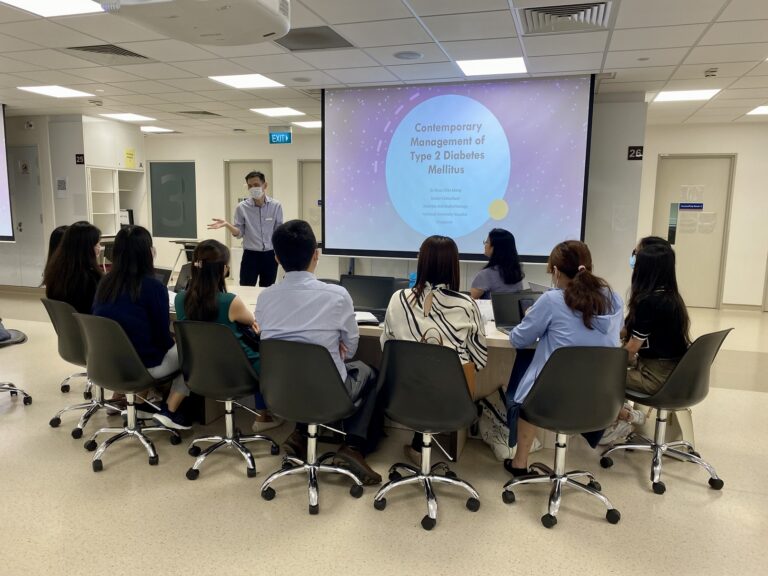 Participants learning about diabetes management from Dr Khoo Chin Meng (Head & Senior Consultant, National University Hospital)